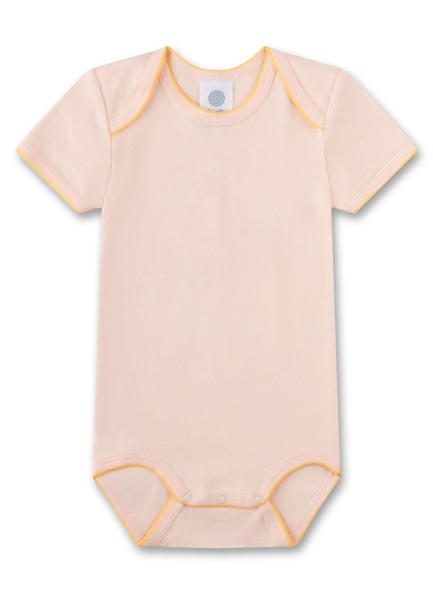 Doppelpack bestehend aus zwei Bodys für Mädchen in Rosa und Entchen-Alloverprint von Sanetta
