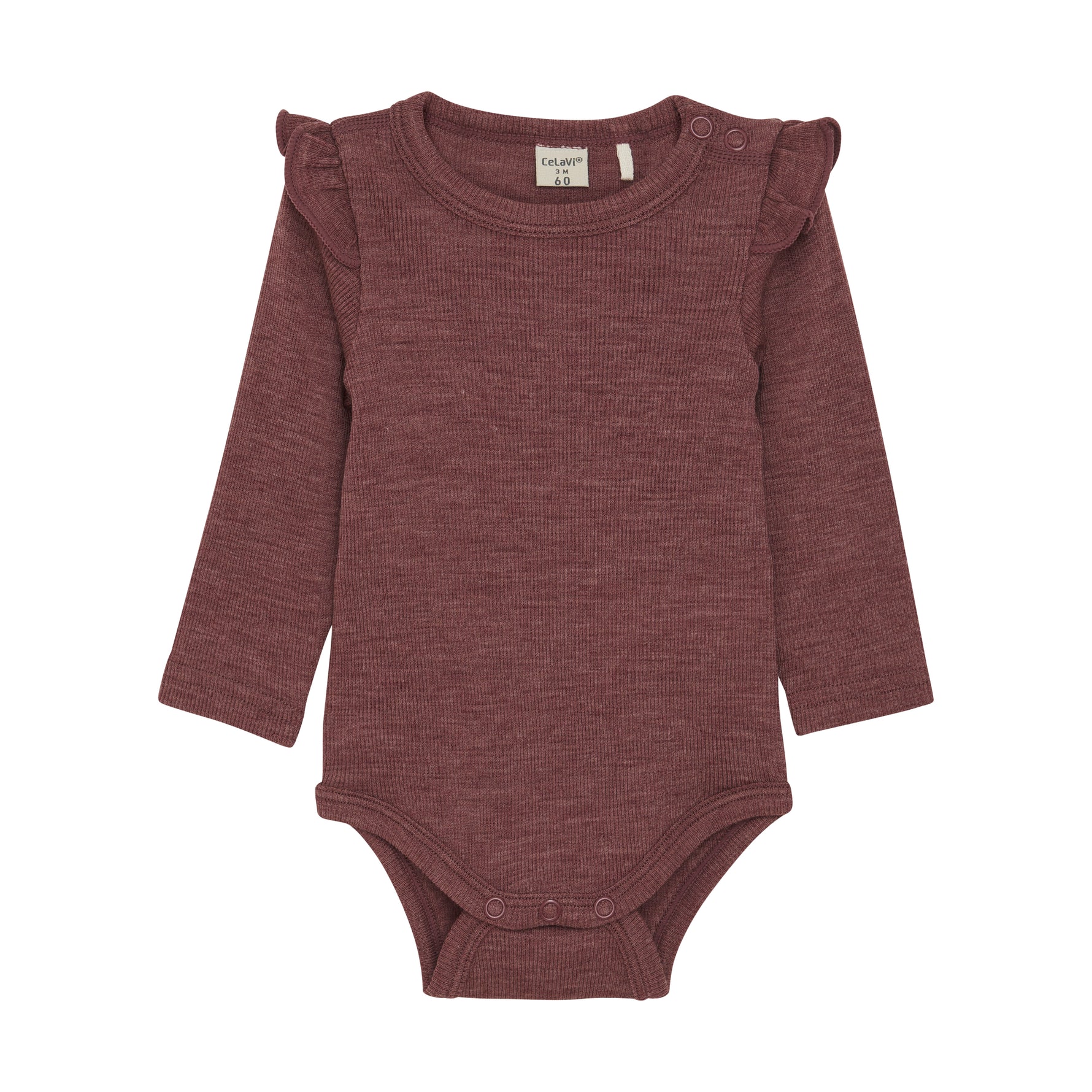 Dieser langärmlige Body von Celavi von Celavi  aus Wolle ist ein absolutes Basic für jeden Kleiderschrank. Hergestellt aus hochwertiger Wolle bietet er die perfekte Kombination aus Wärme, Atmungsaktivität und Tragekomfort. Ideal zum unterziehen oder als Oberteil für kalte Tage. Ein Muss für jeden, der Wert auf Qualität legt.