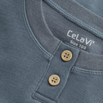 Dieses blaue Langarmshirt aus Wolle mit Knöpfen ist perfekt für Babys. Es ist angenehm zu tragen und hält Ihr Baby warm. Stilvoll und komfortabel für alle Gelegenheiten.