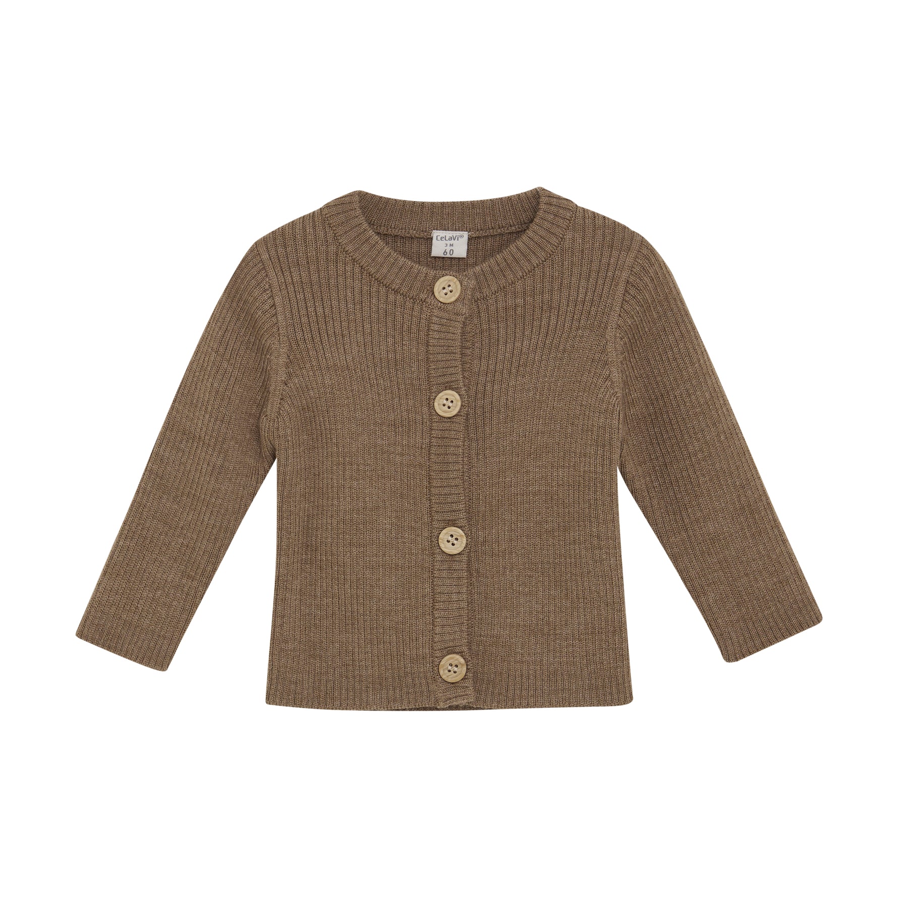 Dieser Cardigan in Braun-Beige von Celavi überzeugt durch sein angenehmes Strickmaterial und zeitloses Design – perfekt, um Ihrem Outfit Wärme und Stil zu verleihen.