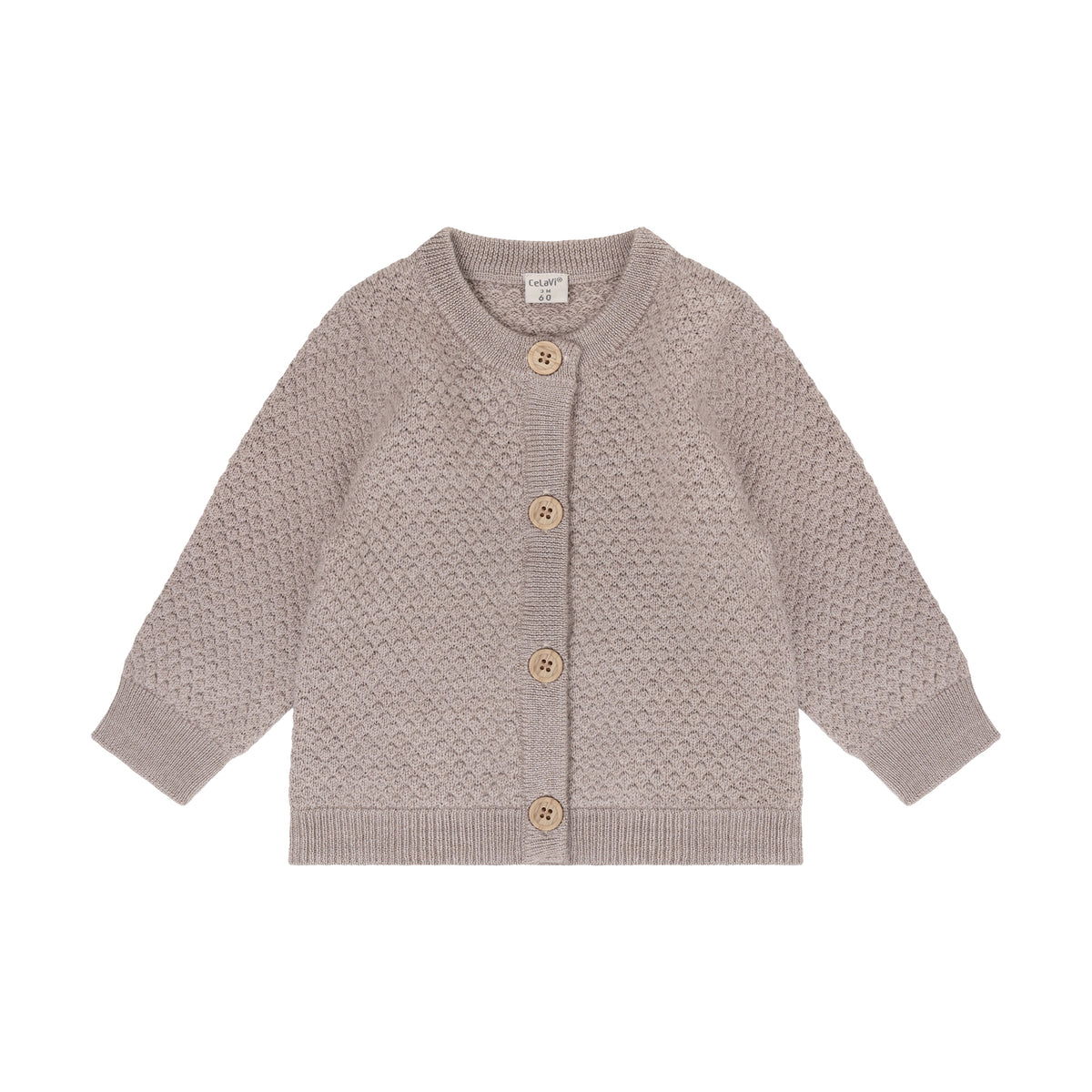 Eleganter brauner Cardigan von Celavi aus 100% Wolle. Das zeitlose Strickstück überzeugt mit hochwertiger Verarbeitung und angenehmer Wärmeisolation. Perfekt für vielseitige Styling-Möglichkeiten – ideal zu Hemden, T-Shirts oder Kleidern. Der klassische Schnitt macht ihn zu einem unverzichtbaren Basics-Piece für jede Garderobe.