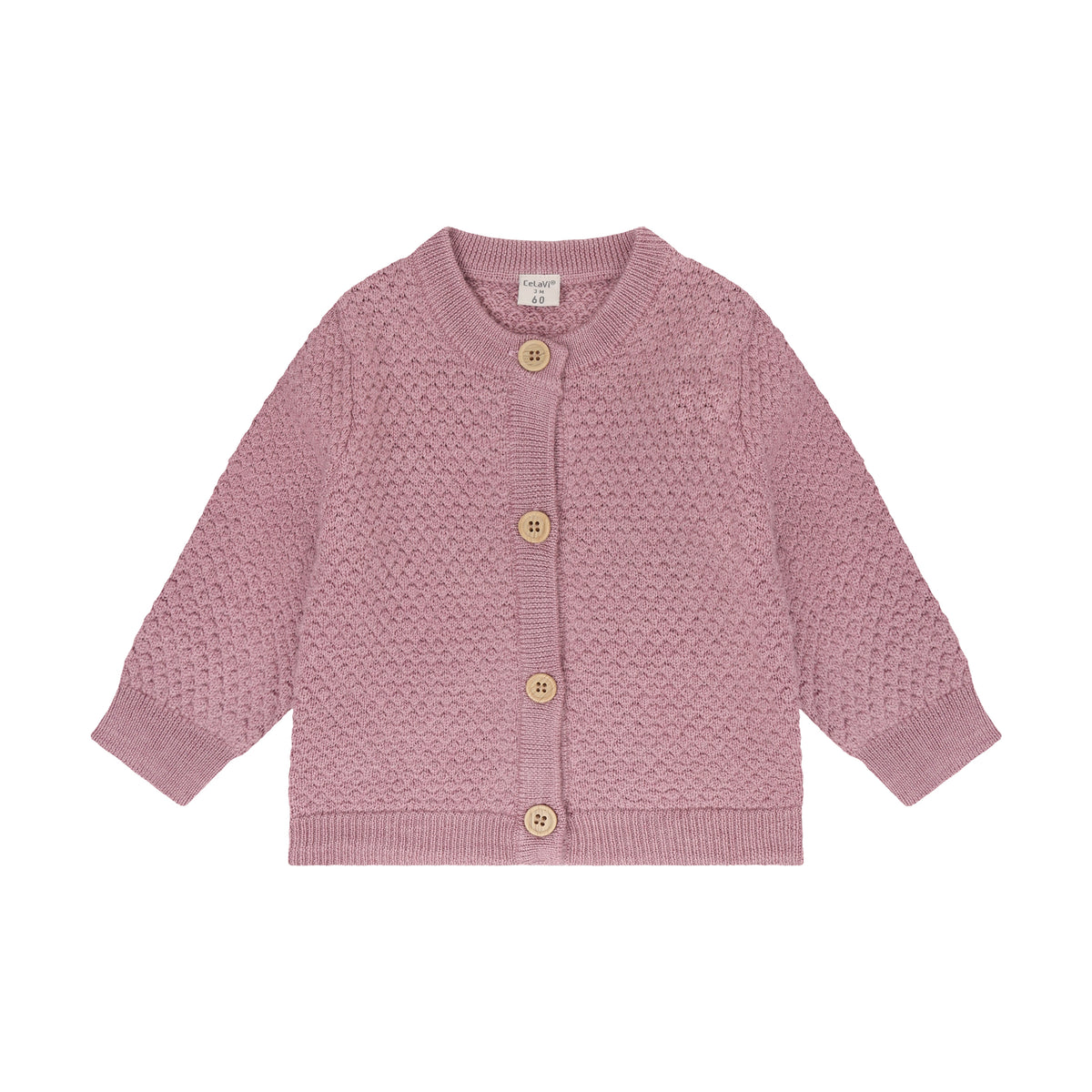 Eleganter rosa Cardigan von Celavi aus 100% Wolle. Das zeitlose Strickstück überzeugt mit hochwertiger Verarbeitung und angenehmer Wärmeisolation. Perfekt für vielseitige Styling-Möglichkeiten – ideal zu Hemden, T-Shirts oder Kleidern. Der klassische Schnitt macht ihn zu einem unverzichtbaren Basics-Piece für jede Garderobe.