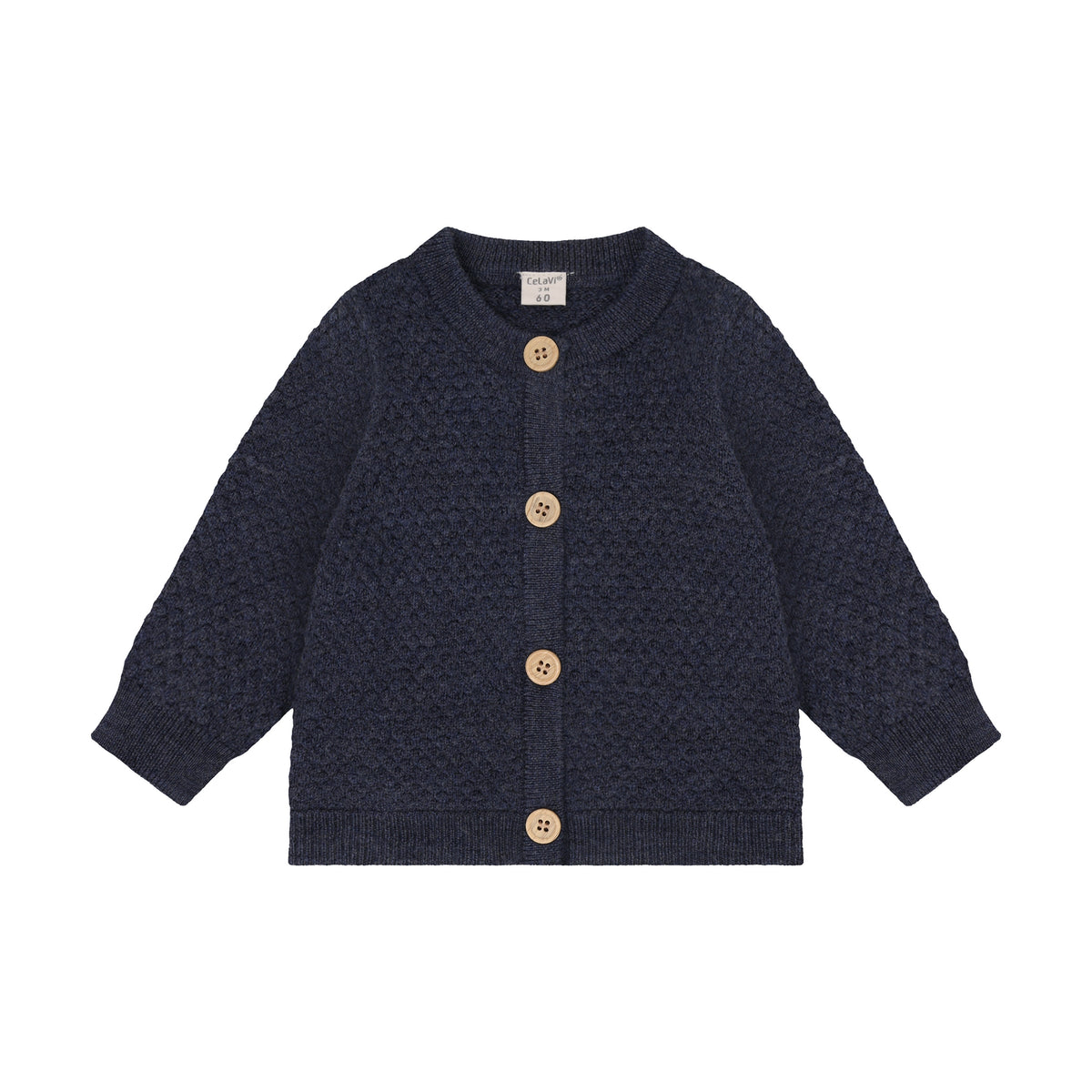 Eleganter dunkelblauer Cardigan von Celavi aus 100% Wolle. Das zeitlose Strickstück überzeugt mit hochwertiger Verarbeitung und angenehmer Wärmeisolation. Perfekt für vielseitige Styling-Möglichkeiten – ideal zu Hemden, T-Shirts oder Kleidern. Der klassische Schnitt macht ihn zu einem unverzichtbaren Basics-Piece für jede Garderobe.