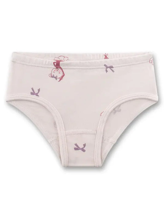 Der anschmiegsame Hüftslip für Mädchen von Sanetta in zartem Rosa begeistert mit einem reizenden Ballerina-Allover. Aus einem hautschmeichelnden Baumwoll-Modal-Mix gefertigt, bietet die elastische Single-Jersey-Qualität einen besonders zarten und angenehmen Tragekomfort. Der Slip sitzt bequem auf normaler Leibhöhe, während der weiche Taillenbund nicht einschneidet und für eine optimale Passform sorgt. Der verspielte Allover zeigt liebevoll gestaltete Bärchen-Ballerinas mit Blütenröckchen in Pink und Schleif