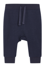 Diese dunkelblauen Sweatpants aus hochwertiger Wolle von Hust &amp; Claire bieten Komfort und Stil in einem.