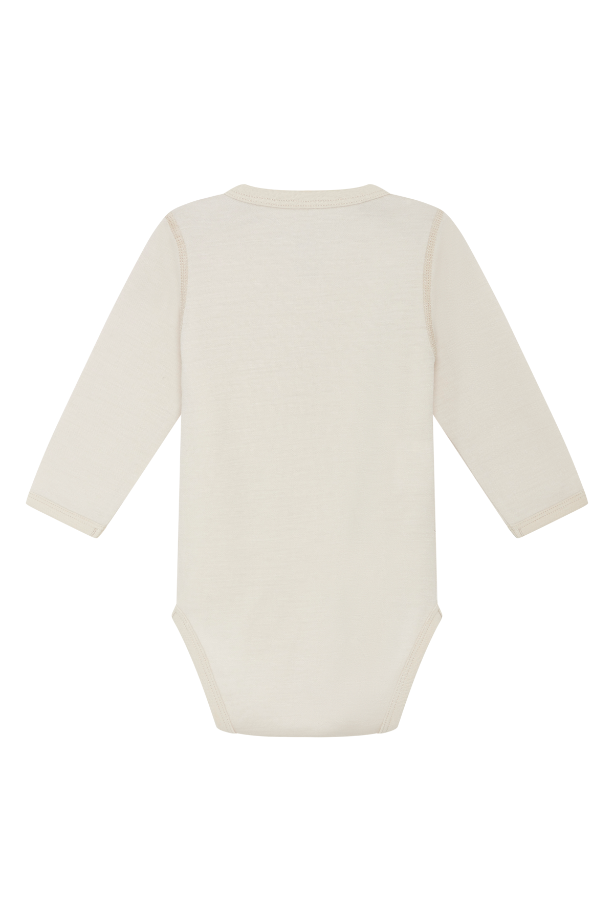 Weißer Langarm-Body aus hochwertiger Wolle von Hust &amp; Claire, der Komfort und Wärme perfekt vereint.