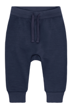 Diese dunkelblauen Sweatpants aus hochwertiger Wolle von Hust &amp; Claire bieten Komfort und Stil in einem.