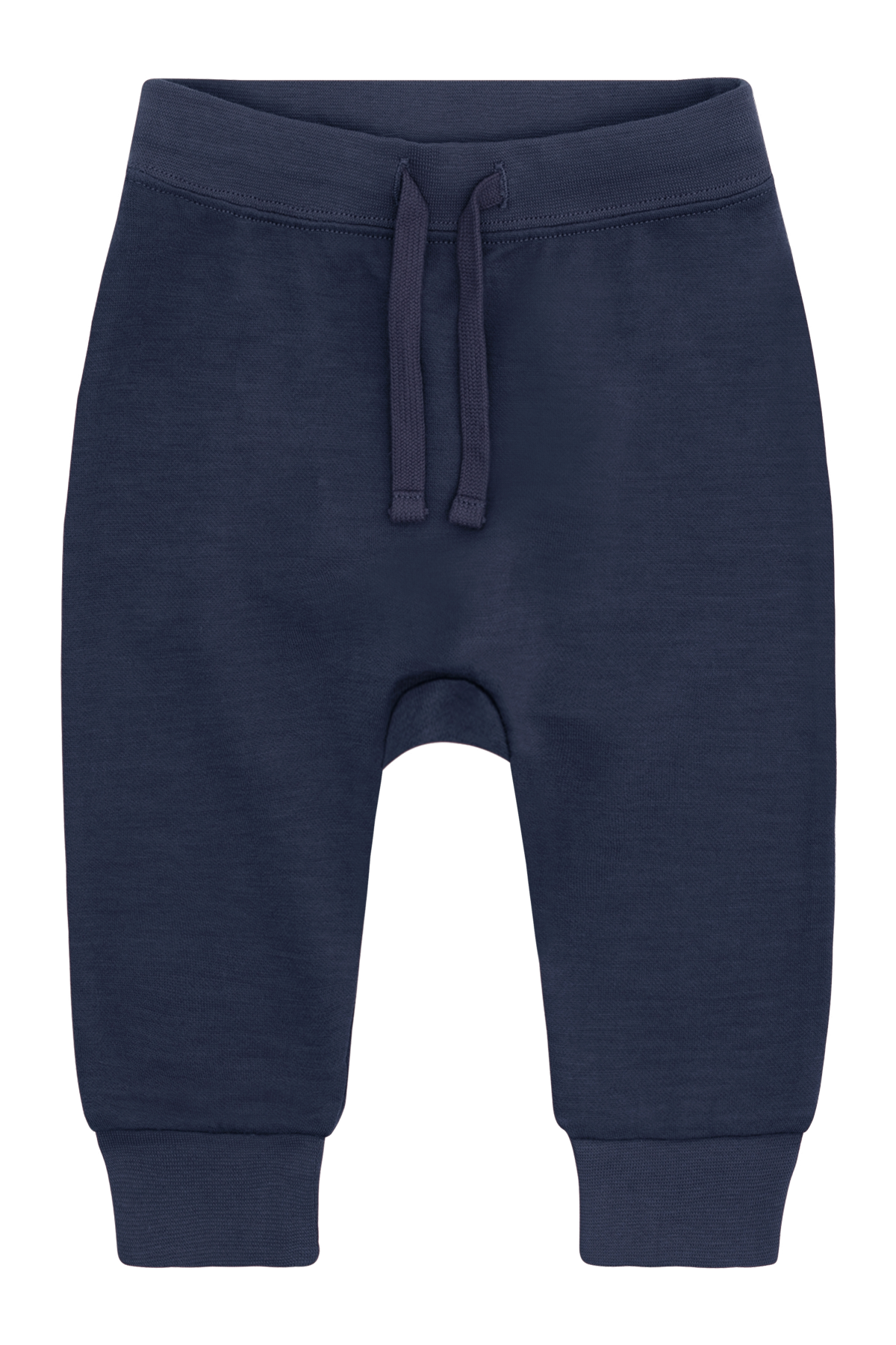 Diese dunkelblauen Sweatpants aus hochwertiger Wolle von Hust &amp; Claire bieten Komfort und Stil in einem.