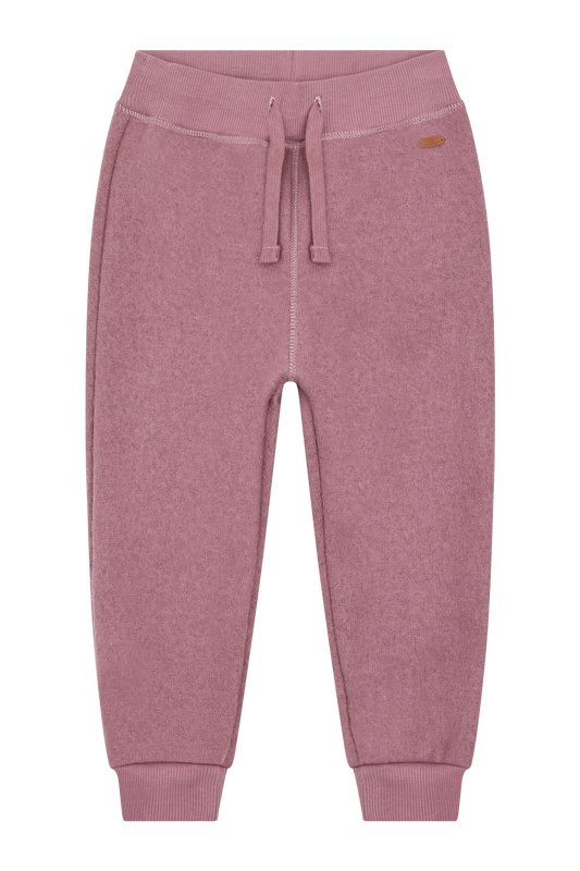 Diese rosa Jogginghose aus Wolle von Hust &amp; Claire bietet angenehmen Tragekomfort und stilvolle Wärme für entspannte Tage.