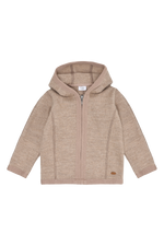 Die beige Wolljacke von Hust &amp; Claire ist die perfekte Wahl für kühle Tage. Sie bietet nicht nur angenehme Wärme, sondern auch ein weiches Tragegefühl, das für Komfort sorgt. Das zeitlose Design macht sie vielseitig kombinierbar und ideal für den Alltag. Mit dieser Jacke sind Sie bestens geschützt und fühlen sich rundum wohl, egal ob beim Spaziergang oder in der Stadt.