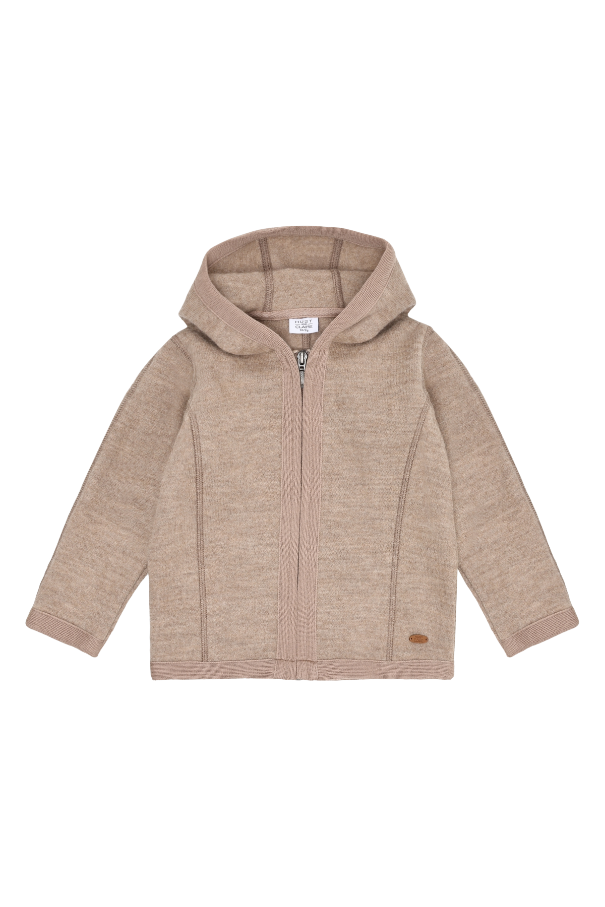 Die beige Wolljacke von Hust &amp; Claire ist die perfekte Wahl für kühle Tage. Sie bietet nicht nur angenehme Wärme, sondern auch ein weiches Tragegefühl, das für Komfort sorgt. Das zeitlose Design macht sie vielseitig kombinierbar und ideal für den Alltag. Mit dieser Jacke sind Sie bestens geschützt und fühlen sich rundum wohl, egal ob beim Spaziergang oder in der Stadt.