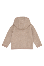 Die beige Wolljacke von Hust &amp; Claire ist die perfekte Wahl für kühle Tage. Sie bietet nicht nur angenehme Wärme, sondern auch ein weiches Tragegefühl, das für Komfort sorgt. Das zeitlose Design macht sie vielseitig kombinierbar und ideal für den Alltag. Mit dieser Jacke sind Sie bestens geschützt und fühlen sich rundum wohl, egal ob beim Spaziergang oder in der Stadt.