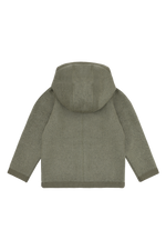 Die olivgrüne Wolljacke von Hust &amp; Claire bietet zuverlässigen Schutz und angenehmen Tragekomfort für jede Gelegenheit.