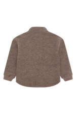 Entdecke die kuschelige braune Fleecejacke von Hust &amp; Claire – dein neuer Lieblingsbegleiter für gemütliche Tage!