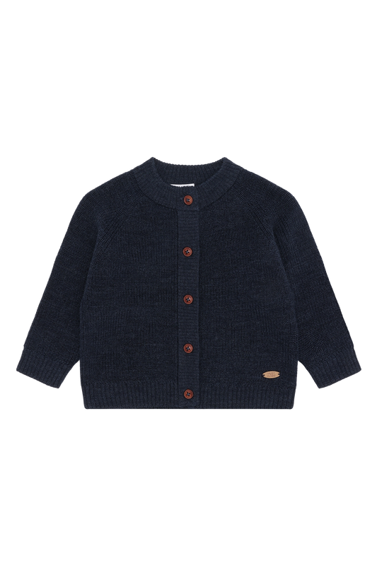 Kuscheliger, dunkler Wollcardigan von Hust &amp; Claire, der dich warm und stylisch durch den Tag begleitet.