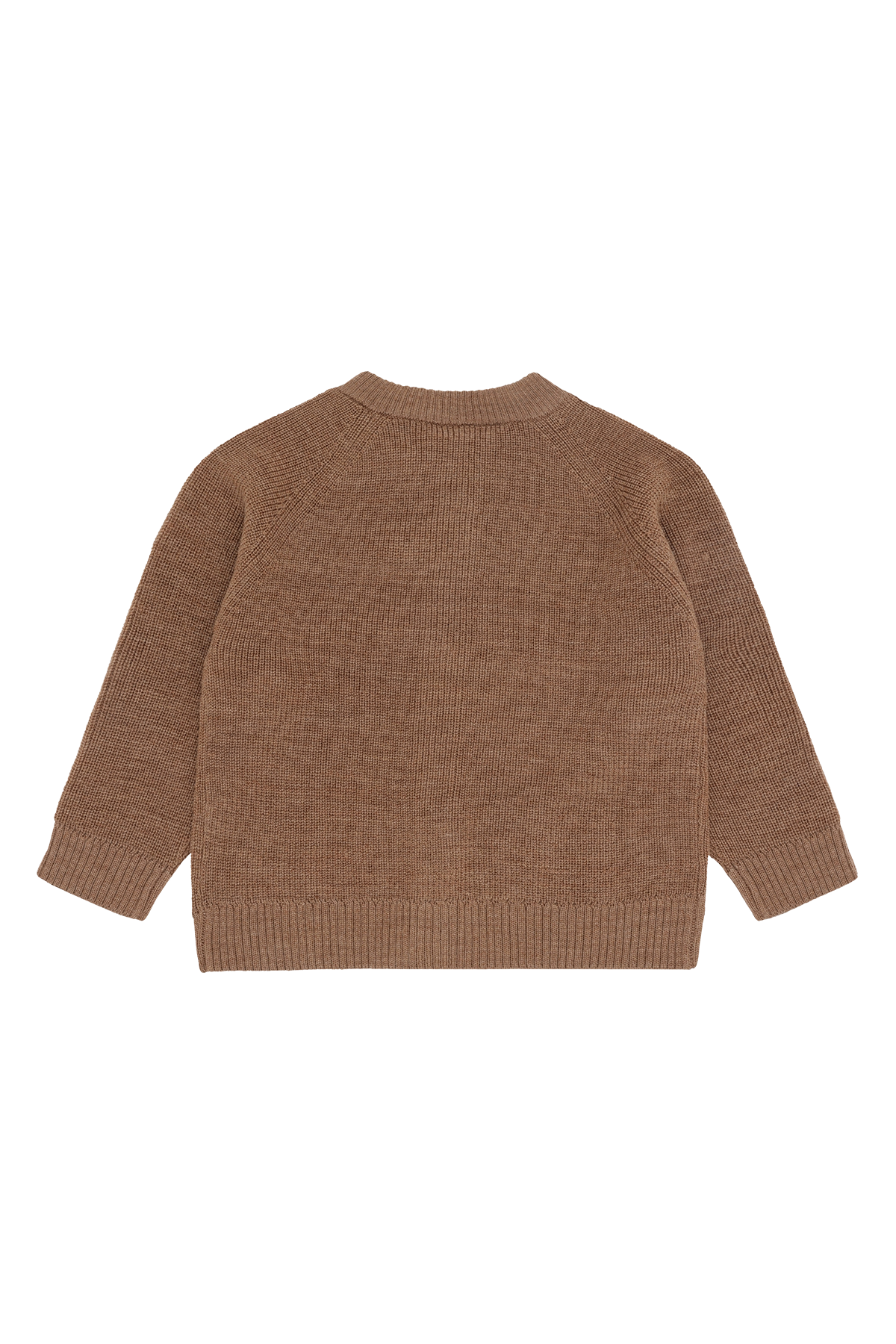 Dieser kuschelige Wollcardigan in Braun von Hust &amp; Claire bringt Wärme und Stil mit einem Augenzwinkern in deinen Kleiderschrank.