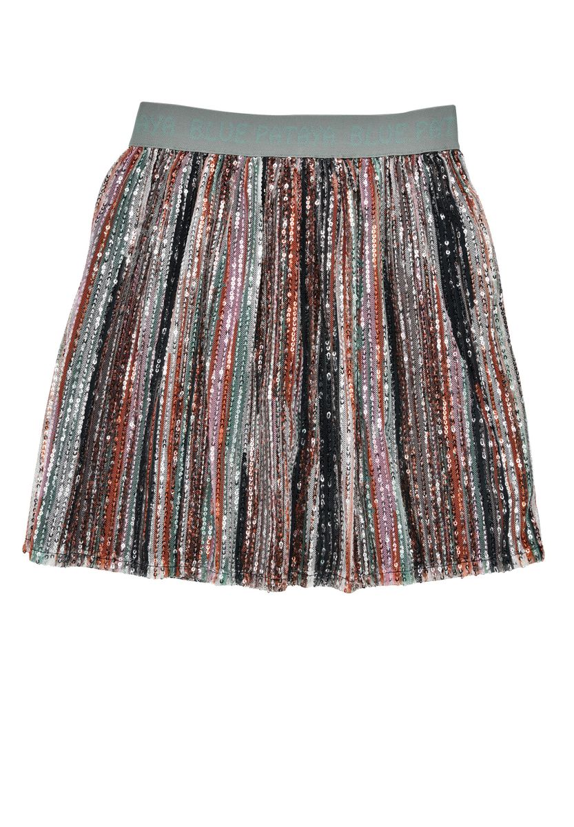 Dieser elegante Rock mit Pailletten von Bondi besticht durch seinen glamourösen Look und die funkelnden Verzierungen. Das hochwertige Obermaterial sorgt für eine angenehme Tragekomfort. Perfekt für besondere Anlässe und festliche Events, verleiht dieser Rock jedem Outfit das gewisse Etwas.&nbsp;