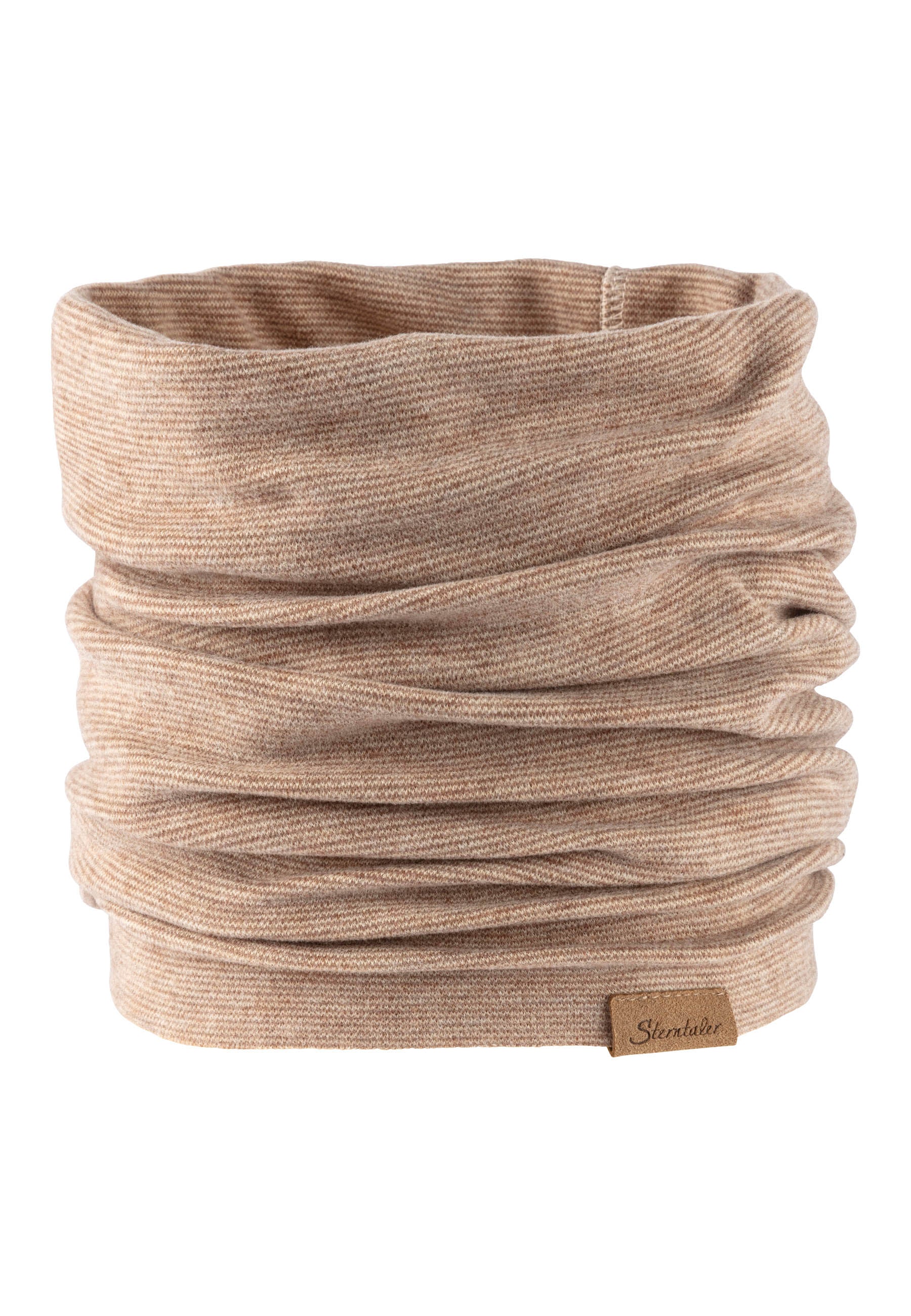 Dieser beige Schlauchschal mit Streifen von Sterntaler verbindet stilvolles Design mit angenehmem Tragekomfort – ein Must-have für jede Garderobe.
