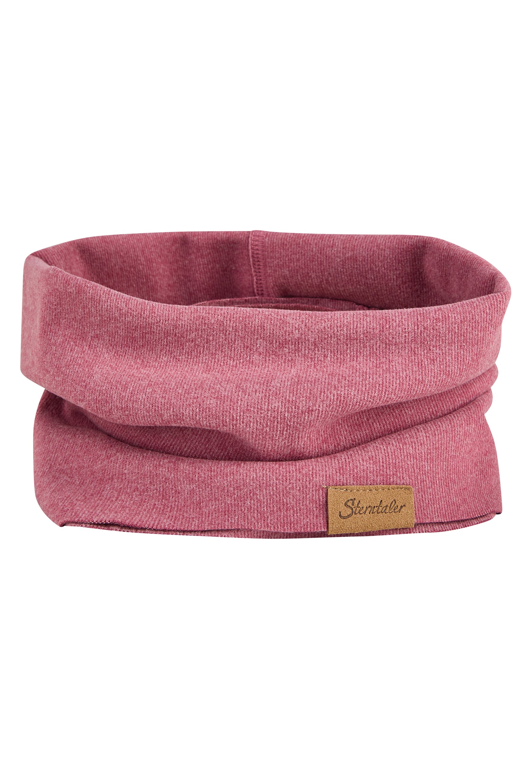 Dieser zarte Schlauchschal in Rosa aus feinem Strick von Sterntaler verbindet stilvolle Eleganz mit angenehmem Tragekomfort.