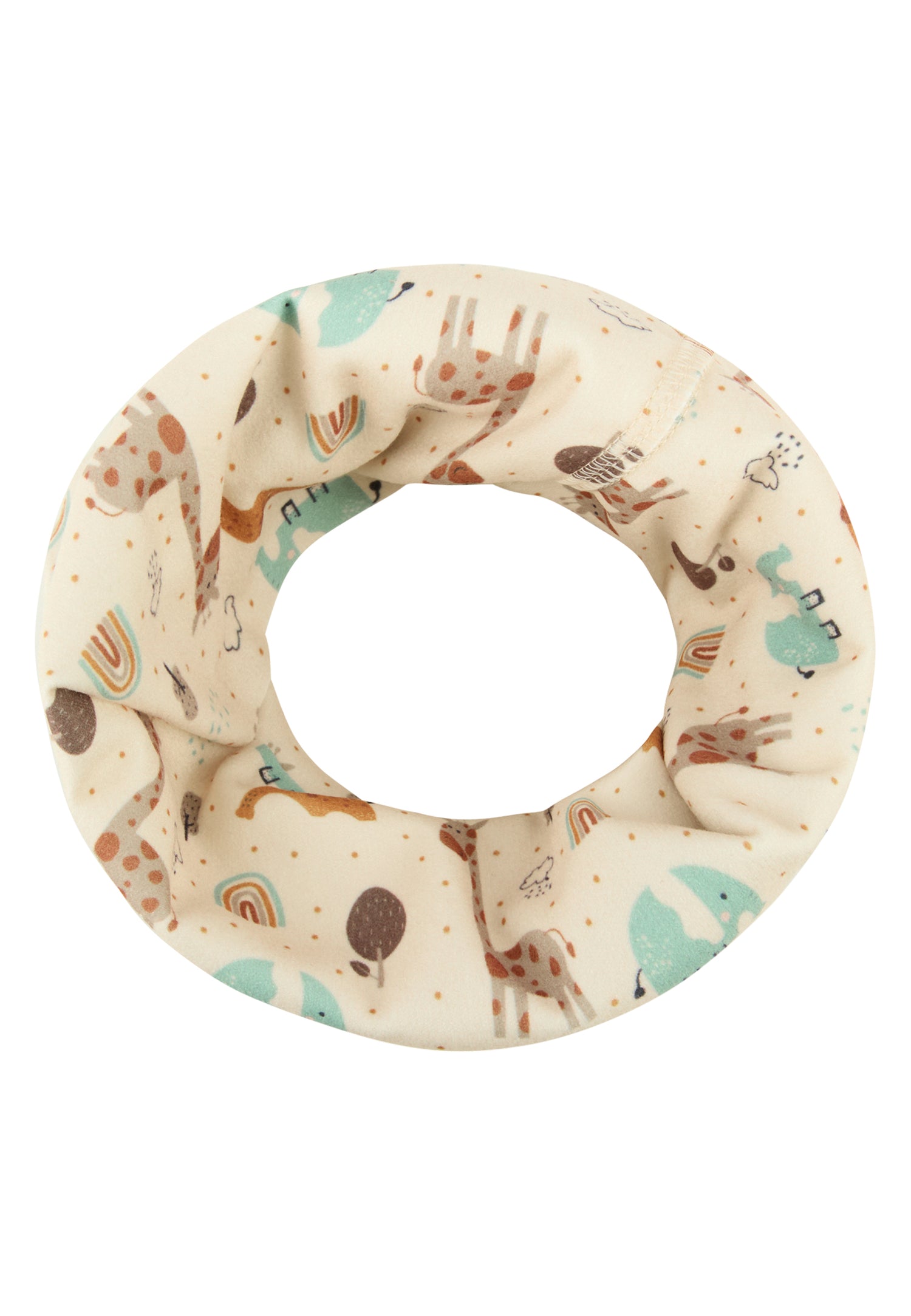 Dieser Schlauchschal von Sterntaler besticht durch sein bezauberndes Giraffen-Design und bietet gleichzeitig angenehmen Tragekomfort.