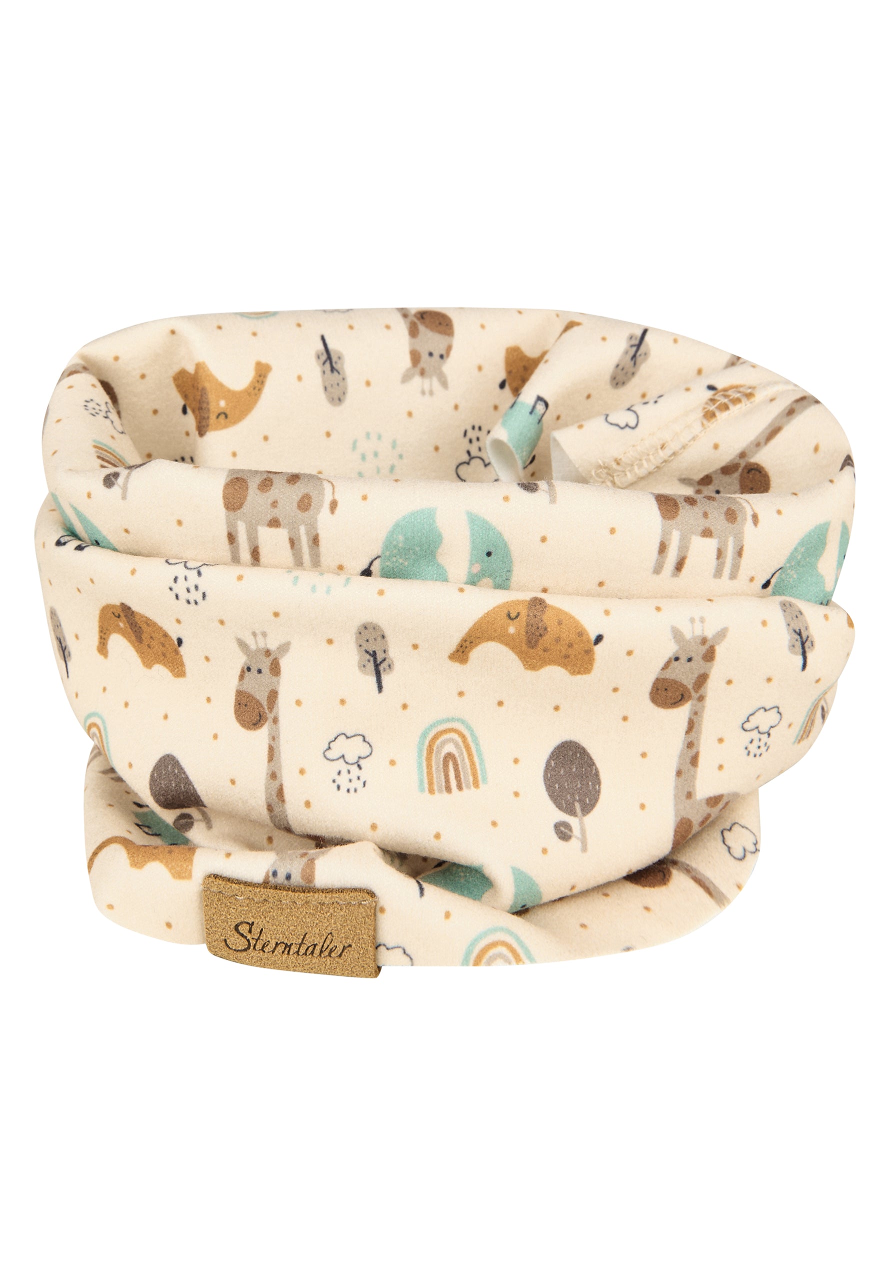 Dieser Schlauchschal von Sterntaler besticht durch sein bezauberndes Giraffen-Design und bietet gleichzeitig angenehmen Tragekomfort.