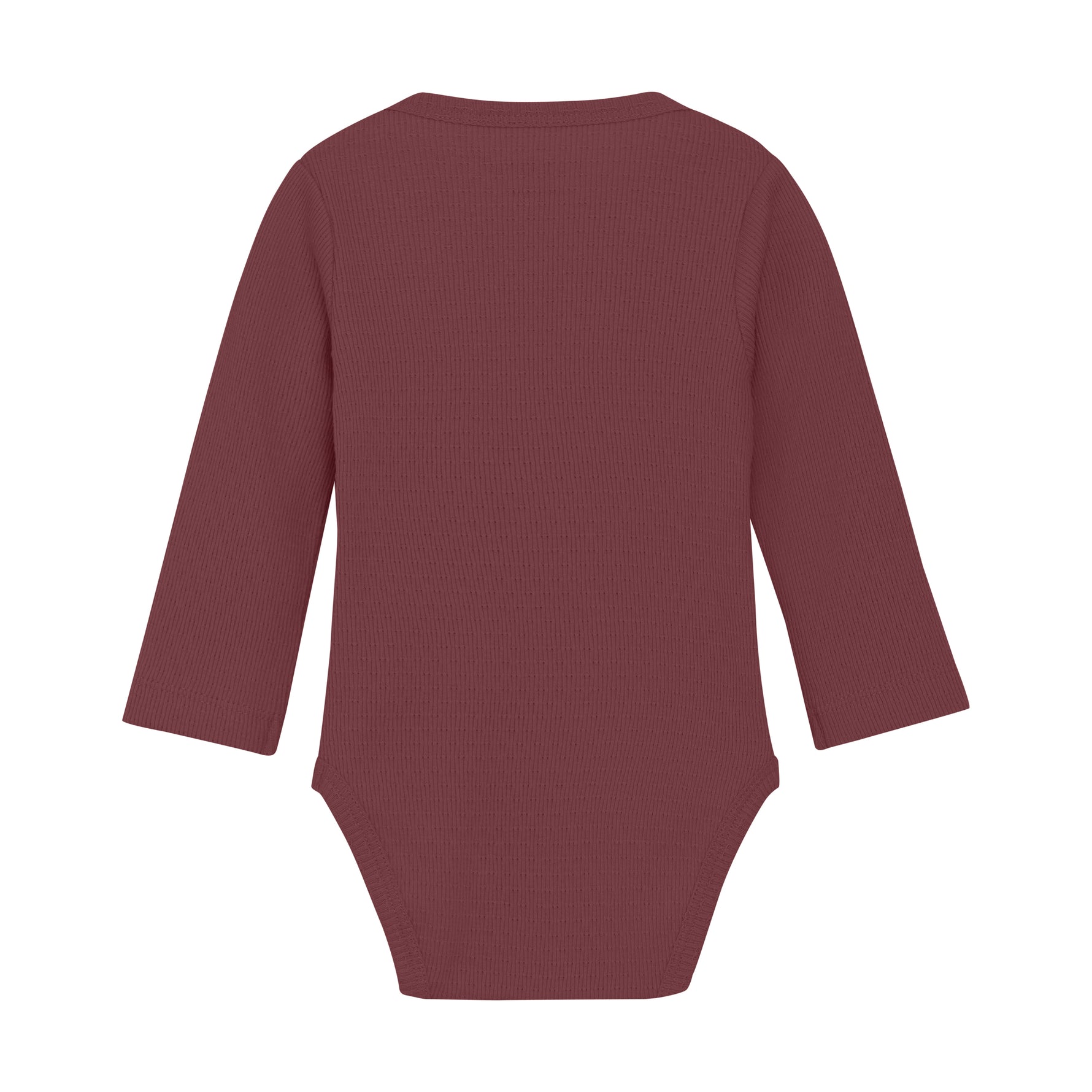 Dieser Langarm Body für Babys ist in einem beerenfarbenen Ton gehalten und sorgt für ein süßes Outfit für Ihr Kleinkind. Der weiche Stoff und die langen Ärmel bieten Schutz und Wärme, während der Body gleichzeitig bequem und flexibel ist. Perfekt für jeden Anlass und für die empfindliche Haut Ihres Babys.