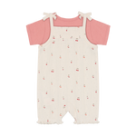Rosa Body Set von Fixoni – perfekt für dein Baby. Hochwertiges 2-teiliges Set mit Body und Romper aus weichem Pointel-Stoff für maximalen Komfort und Bewegungsfreiheit.