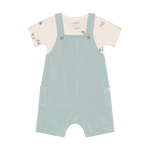 Niedliches Set mit Body und passendem Romper aus weichem Sweat-Stoff. Ideal für gemütliche Tage und sorgt für maximalen Tragekomfort bei deinem Baby.