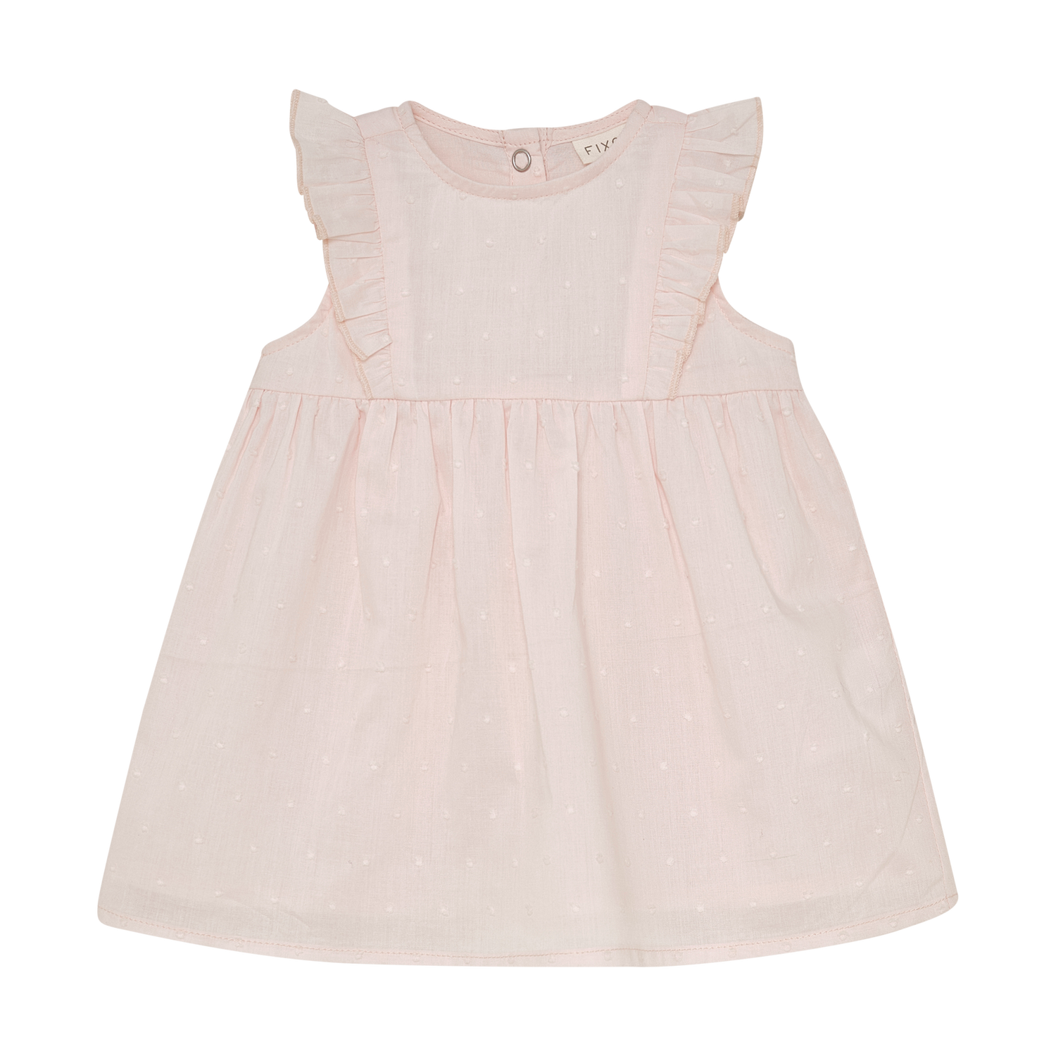 Rosa Kleid von Fixoni – perfekt für warme Tage. Weiches Gewebe, angenehm zu tragen.