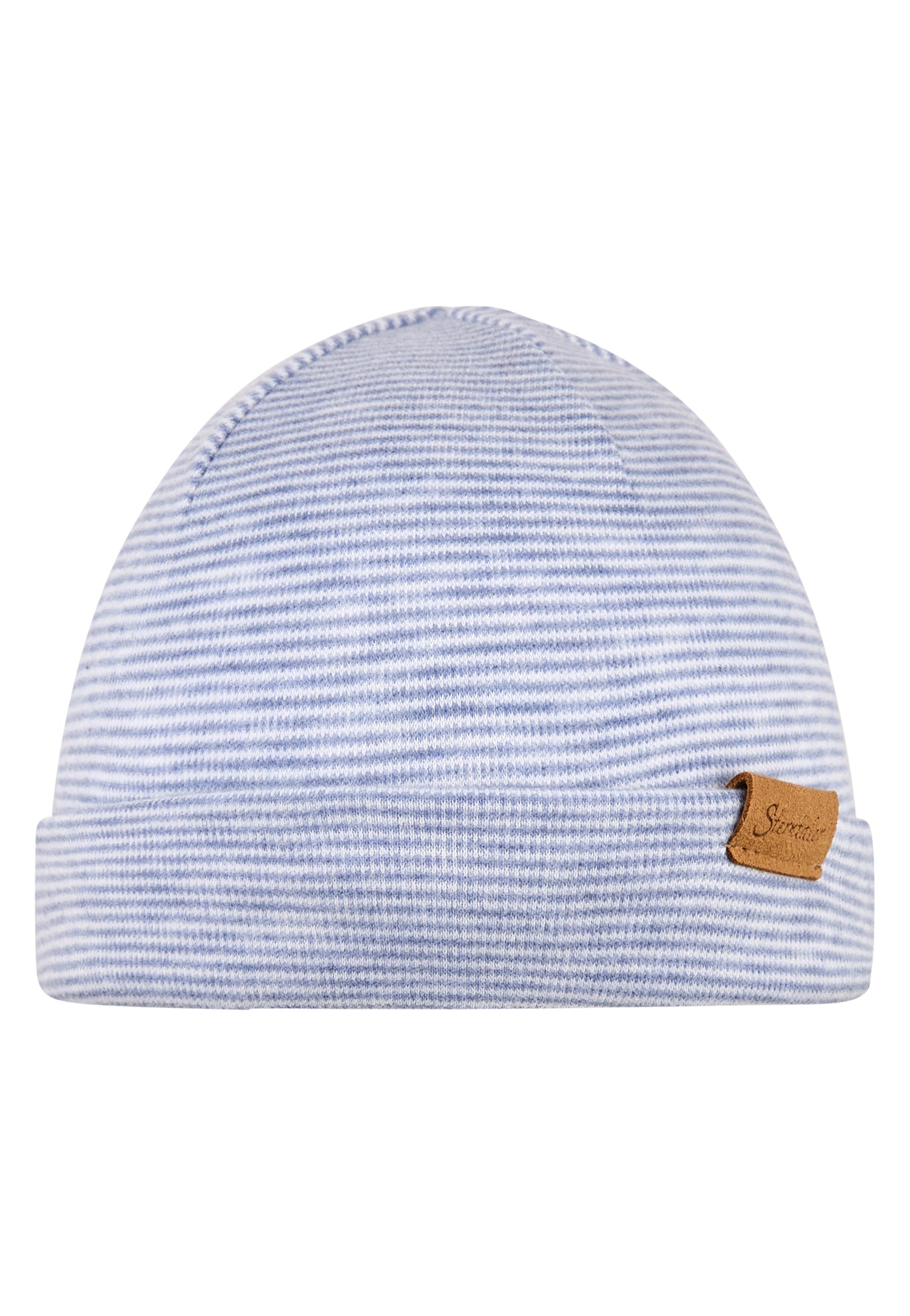Dieser Beanie von Sterntaler überzeugt mit seinem attraktiven blauen Streifenmuster und sorgt für stilvollen Komfort.