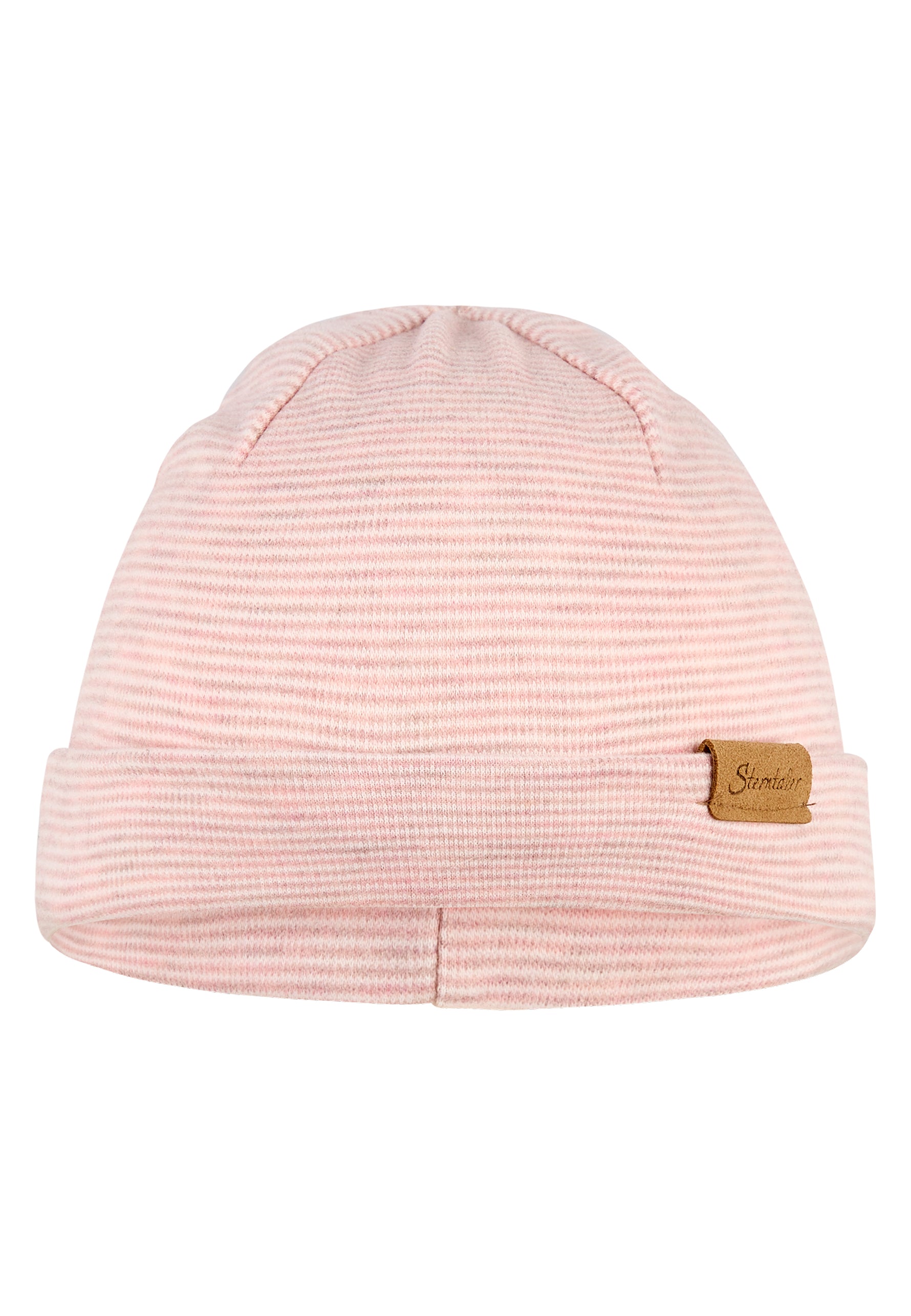 Diese Haube von Sterntaler besticht durch ihr rosa Streifenmuster und sorgt für einen charmanten Look.