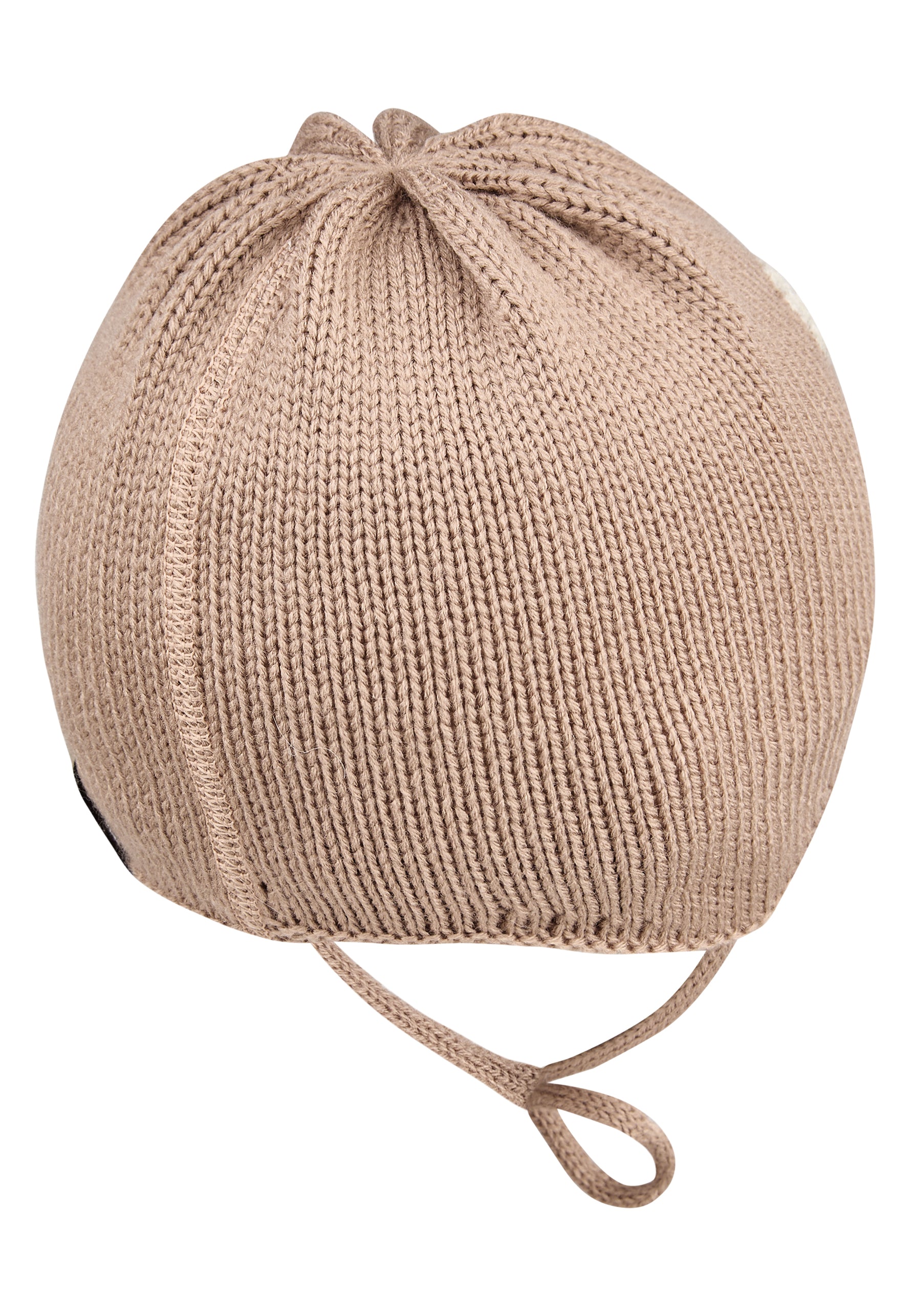 Diese braune Strickmütze von Sterntaler besticht durch ein weißes Bärenmotiv und sorgt für warmen Komfort mit einem charmanten Look.