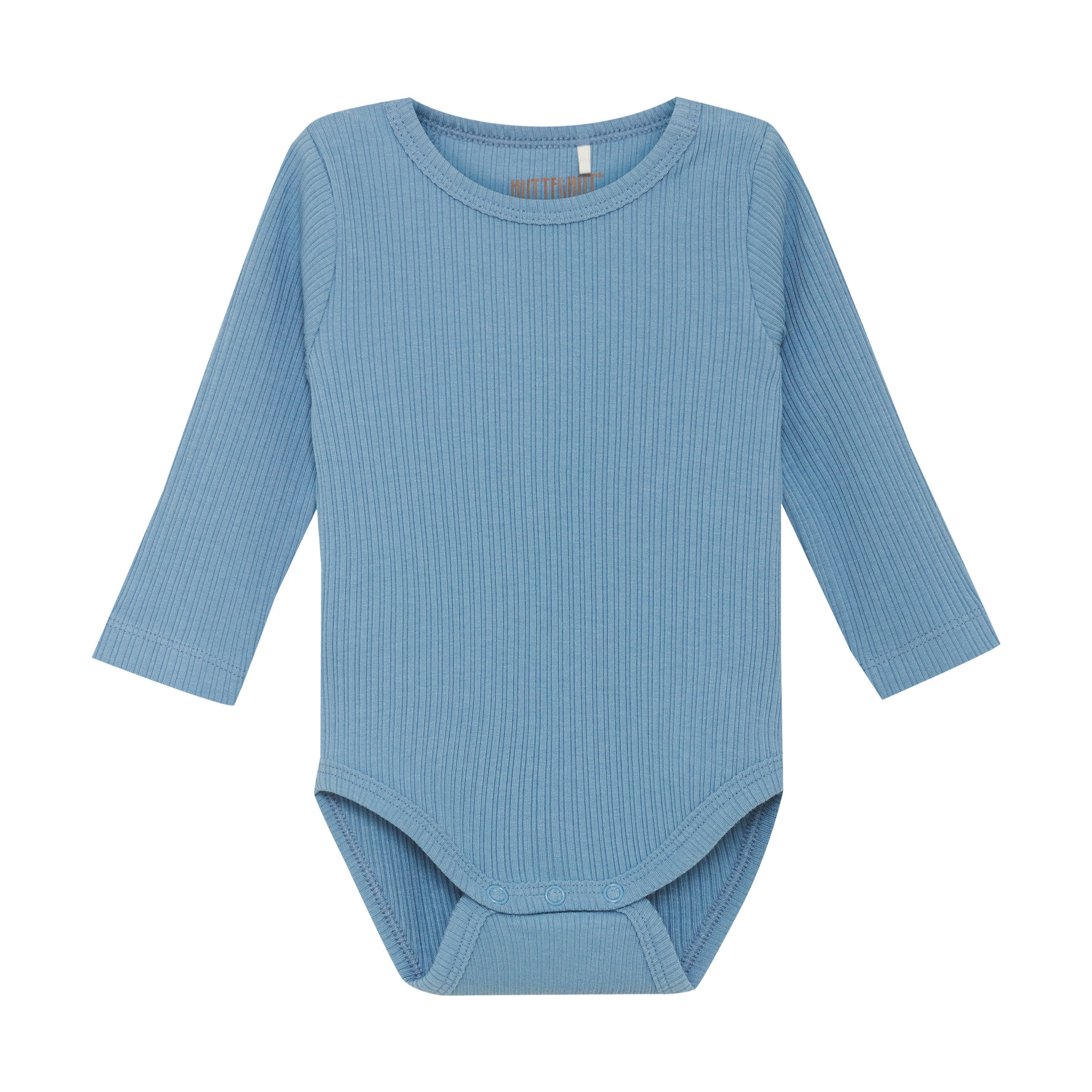 Langarm gerippter Body von huttelihut. Ein klassisches Basics-Stück, das sich vielseitig kombinieren lässt und in keinem Kleiderschrank fehlen sollte.
