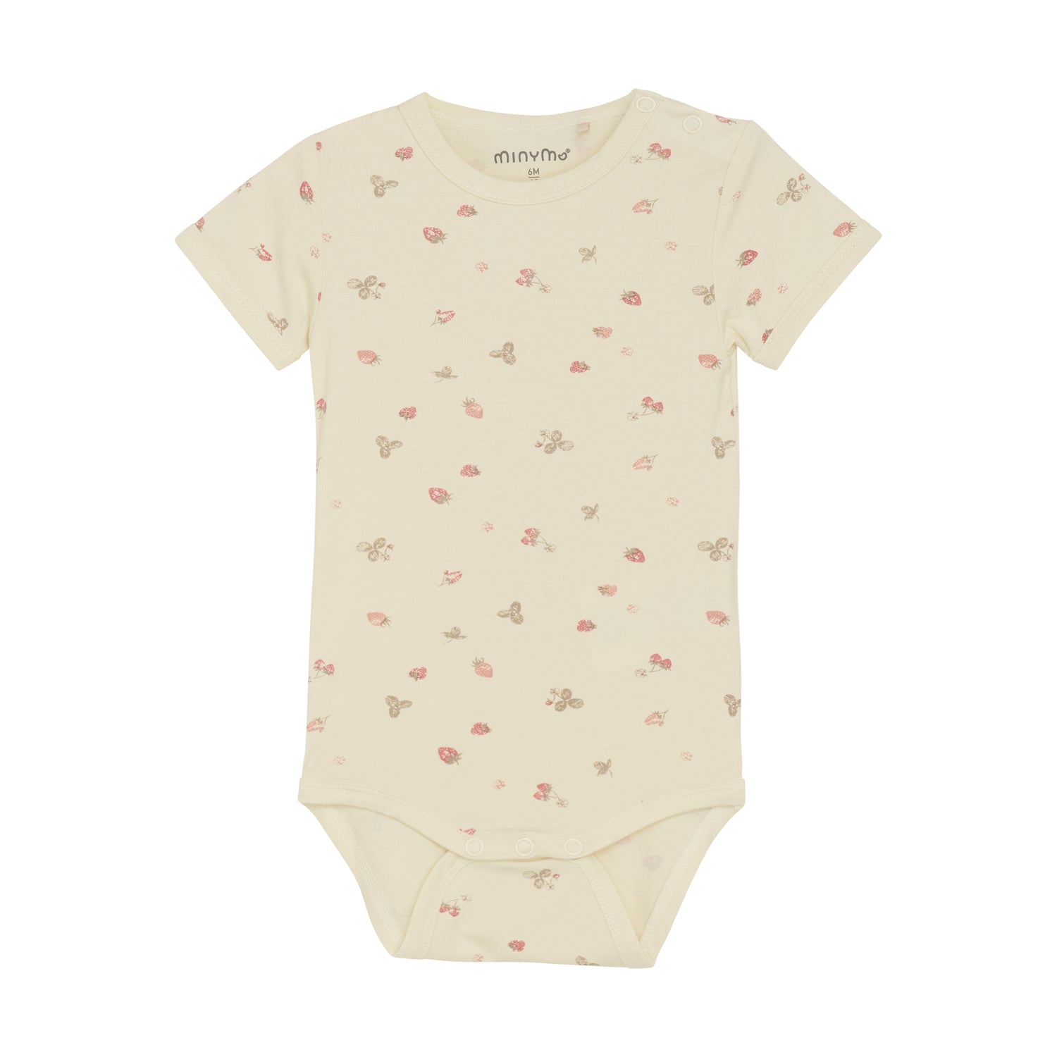 Dieses Body mit Erdbeer-Motiv von MINYMO überzeugt durch sein süßes Design und sorgt für einen charmanten Look.