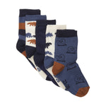 Dieses 5er Set MINYMO Socken besticht durch ein Dinosaurier-Design und attraktive Farbkombinationen.