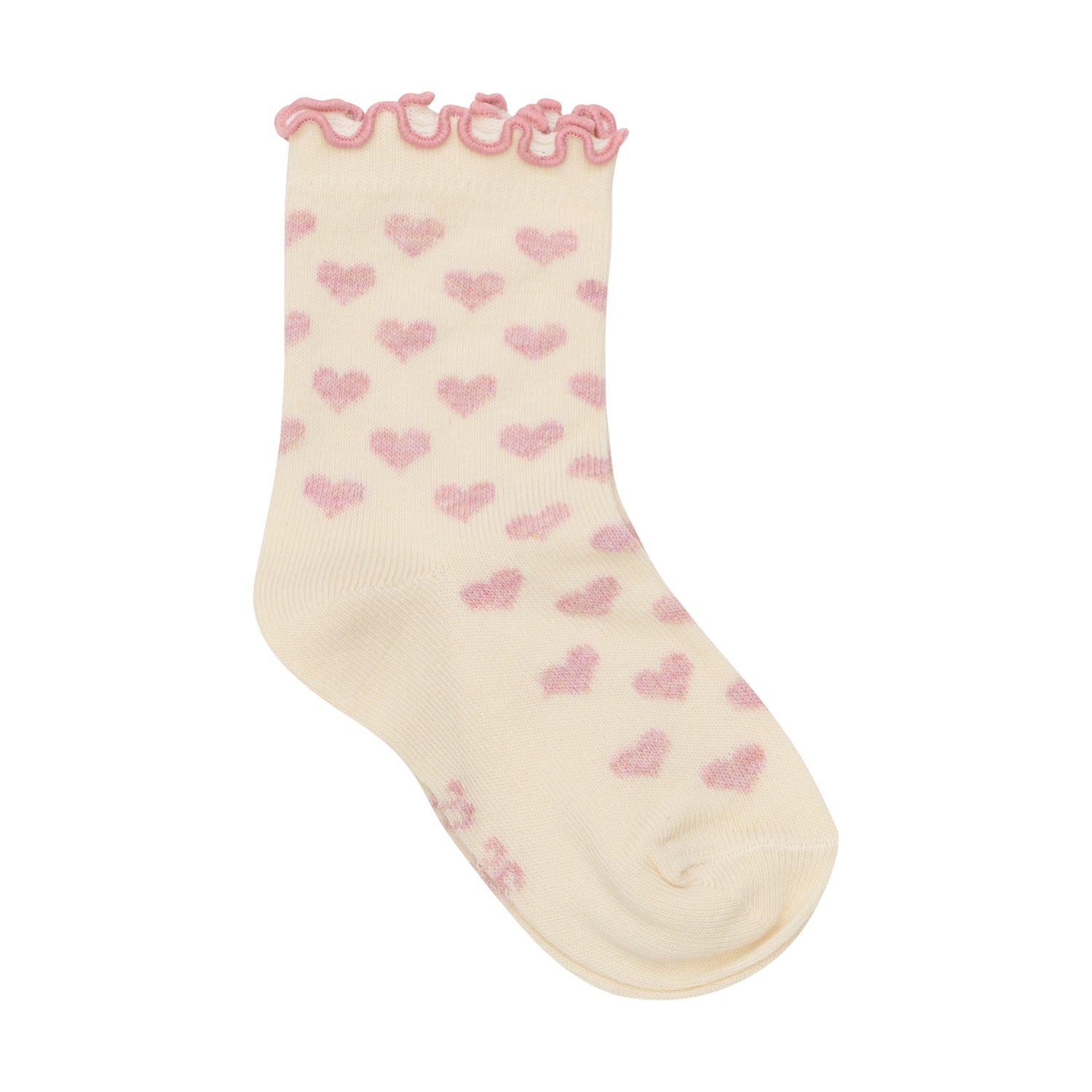 2er Pack Socken von MINYMO in Rosa und mit Herzchenmotiv.