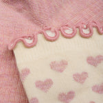 2er Pack Socken von MINYMO in Rosa und mit Herzchenmotiv.