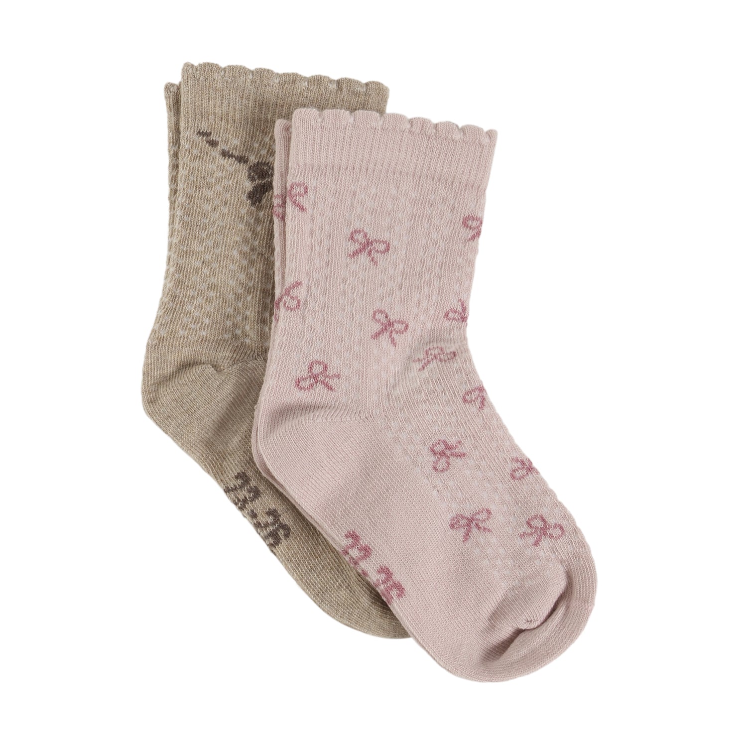 2er Pack Socken in Braun und Rosa von MINYMO.