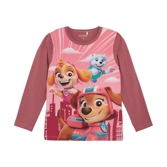 Langarmshirt  von MINYMO  in Rosa mit einem süßen PawPatrol Print, perfekt für kleine Mädchen. Ein Must-Have für alle kleinen PawPatrol-Fans. Holen Sie sich jetzt dieses tolle T-Shirt und bringen Sie die Abenteuer von PawPatrol in den Kleiderschrank Ihrer Tochter!