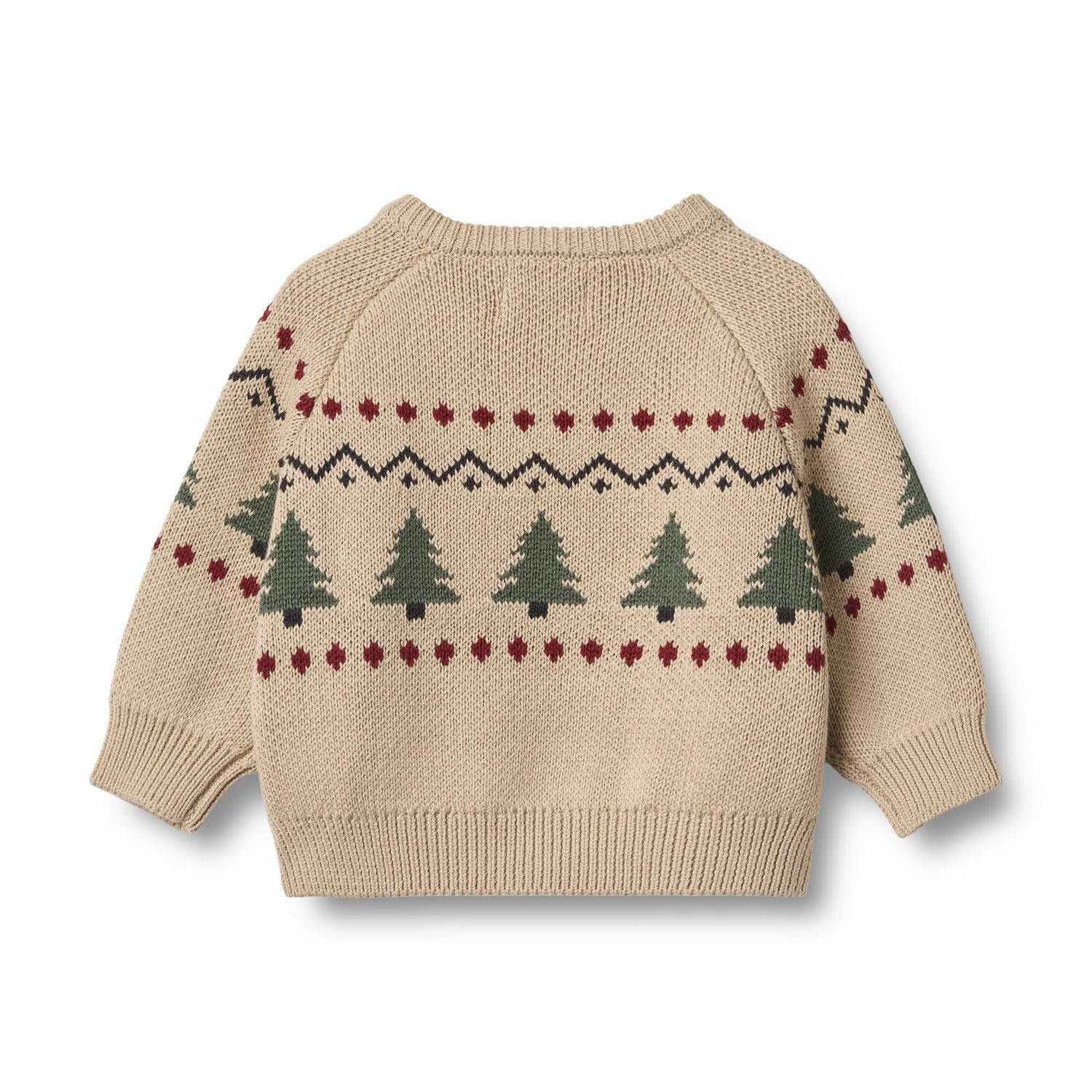 Der Jacquard Pullover Balou von WHEAT aus weicher Bio-Baumwolle bietet mit lockerem Schnitt und festlichem Weihnachtsprint genau den richtigen Komfort für spielerische Kinder. Mit elastischen Bündchen und zertifizierter Qualität ist er perfekt für gemütliche Wintertage.