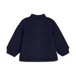 Diese dunkelblaue Wolljacke von Celavi bietet angenehme Wärme und ist ideal für kühle Tage.