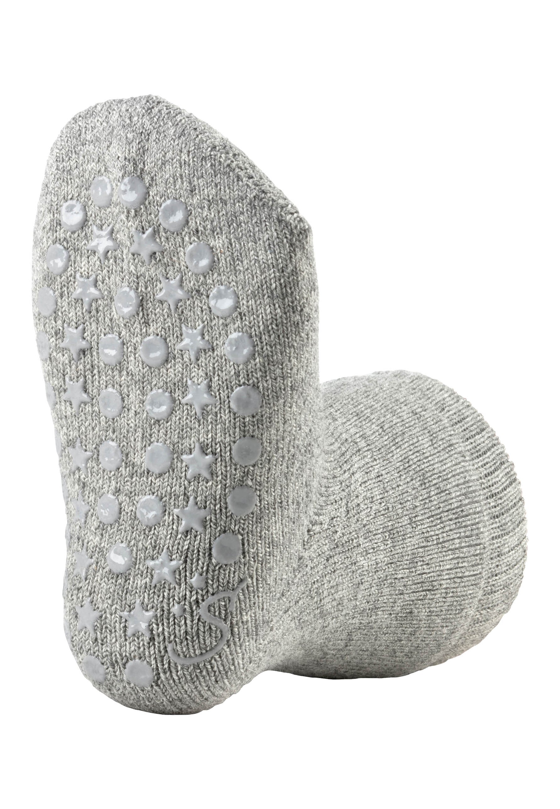 Diese grauen ABS-Socken von Sterntaler bieten zuverlässigen Halt und Komfort für kleine Füße.