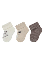 Dieses 3er-Set Socken mit niedlichen Bärenmotiven von Sterntaler bietet Komfort und Stil für die Kleinsten.