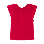 Rotes Ribbed-Top von Creamie – zeitlos und vielseitig einsetzbar. Die gerippte Struktur sorgt für Komfort und Bewegungsfreiheit im Alltag.