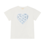 Klassisches weißes T-Shirt von Creamie mit niedlichem Herzmotiv – perfekt für jeden Tag.