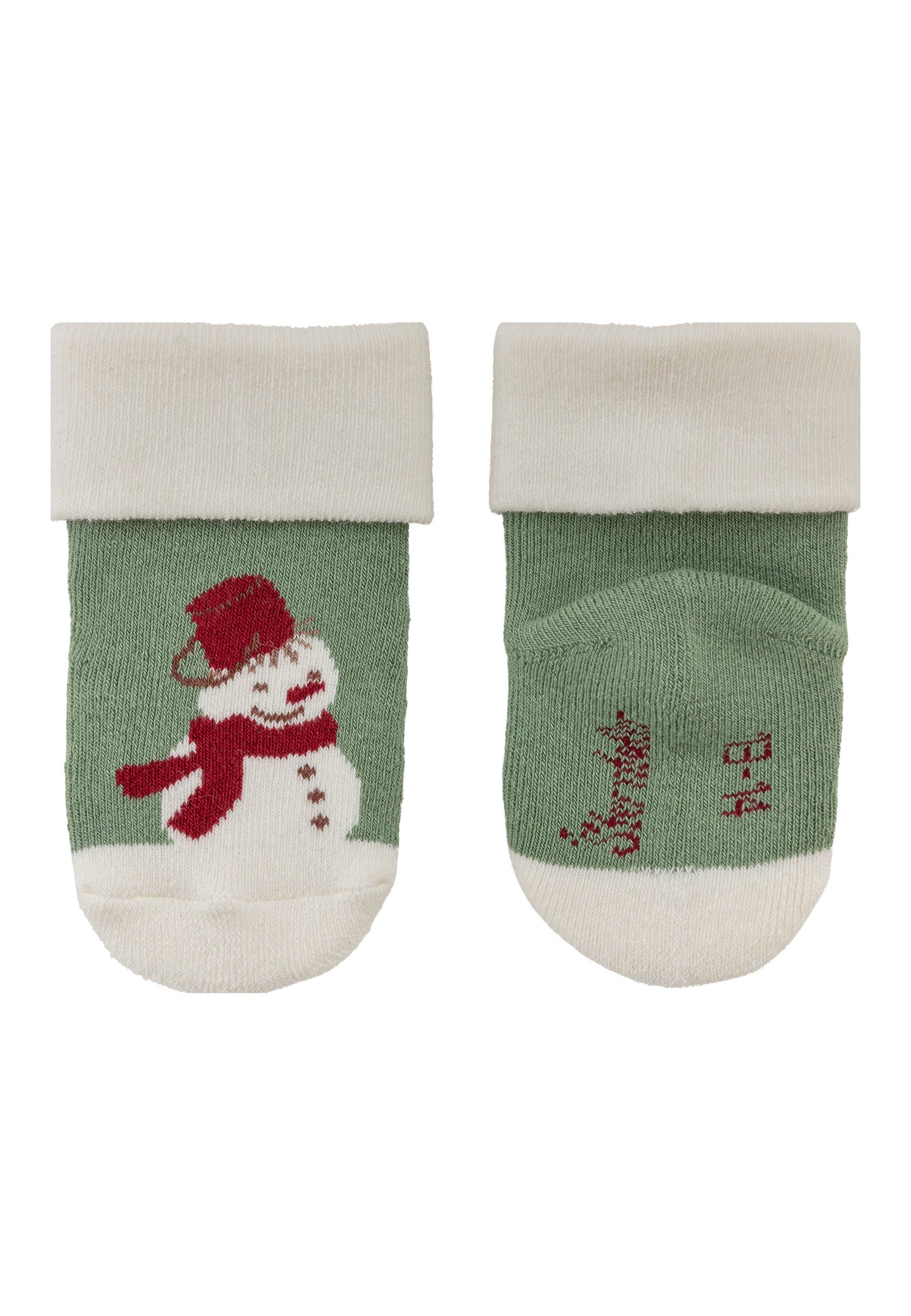 Dieses 3er-Set Baby-Socken von Sterntaler begeistert mit festlichen Weihnachtsmotiven und sorgt für warme, gemütliche Füße in der kalten Jahreszeit.