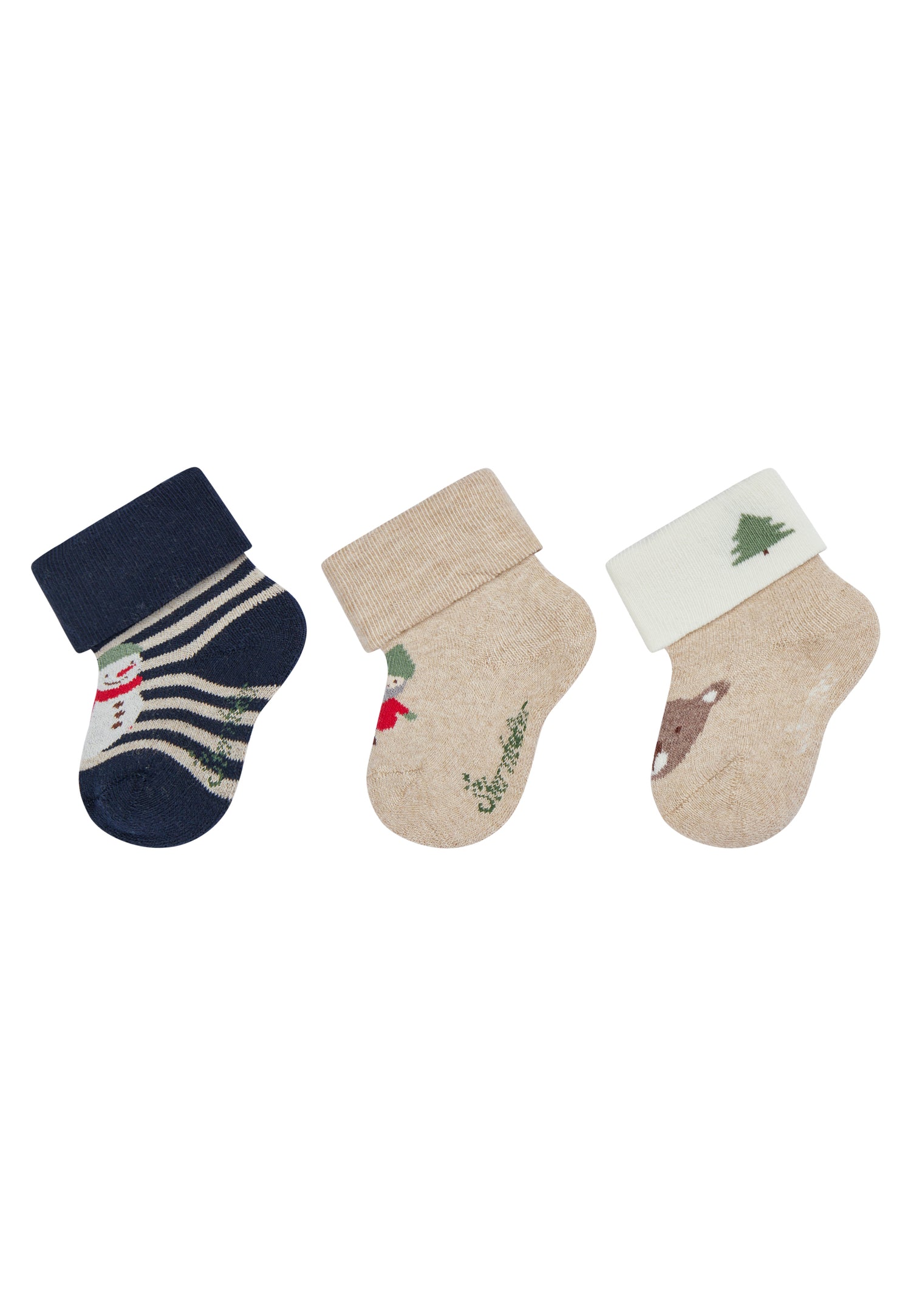 Dieses 3er-Set Weihnachts-Babysocken von Sterntaler bringt festliche Freude und kuscheligen Komfort für die Kleinsten.