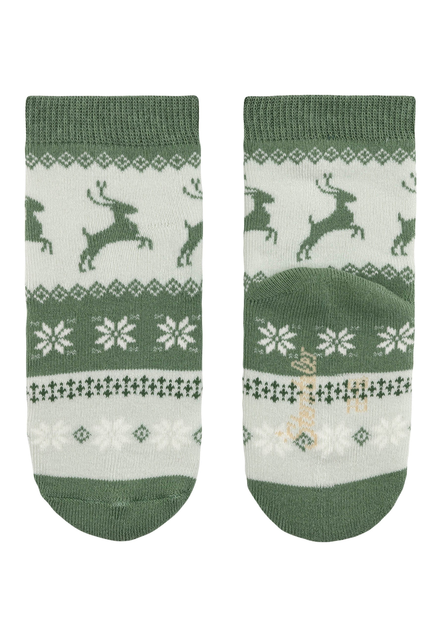 Dieses 3er-Set Weihnachtsstrümpfe von Sterntaler bringt festliche Stimmung und Komfort in Ihre Wintergarderobe.