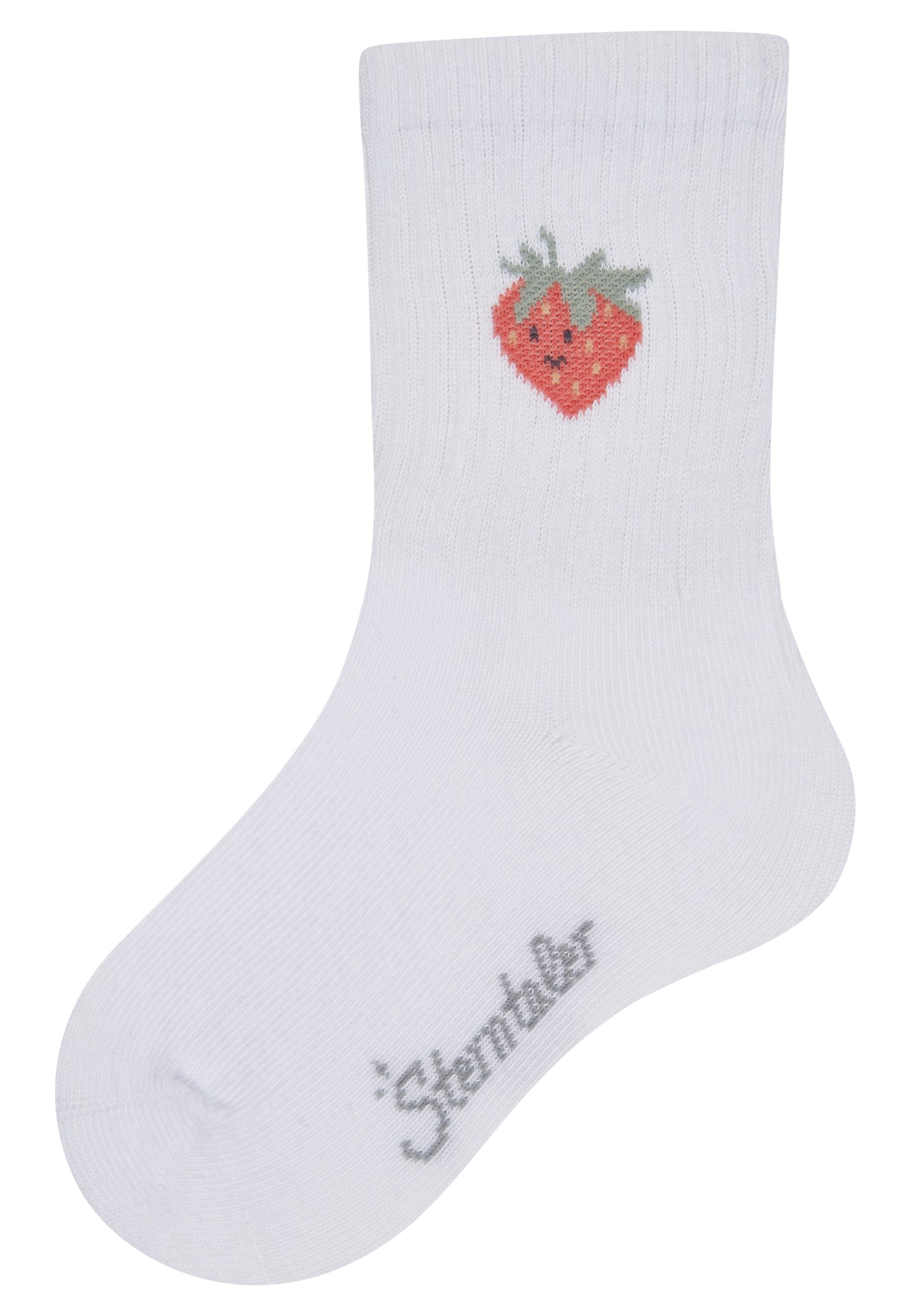 Diese weißen Socken von Sterntaler sind mit einem süßen kleinen Erdbeermotiv verziert und verleihen jedem Outfit einen frischen, verspielten Akzent.