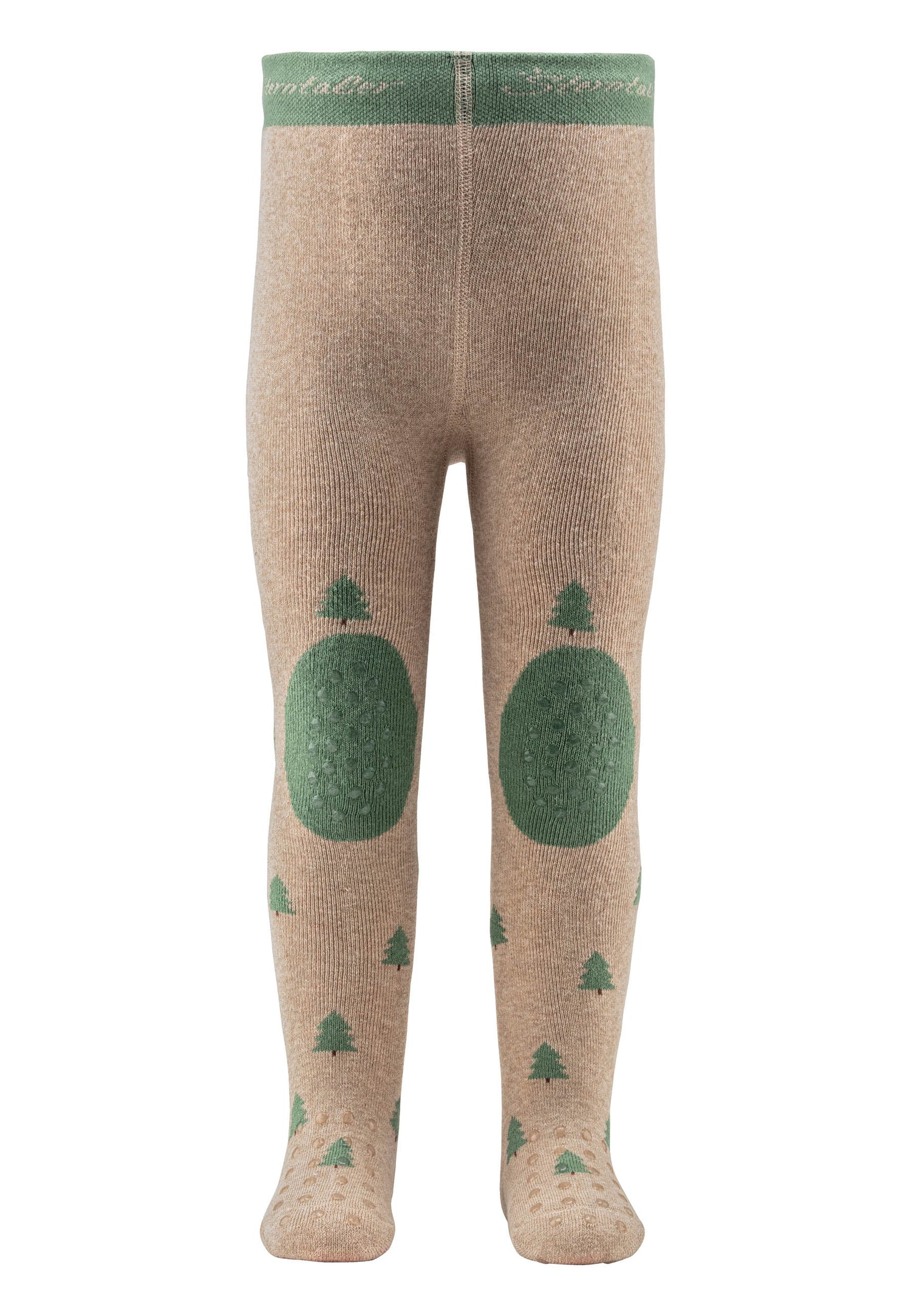 Diese beige-grüne Weihnachtstrumpfhose von Sterntaler ist perfekt zum Krabbeln und sorgt für festliche Gemütlichkeit.